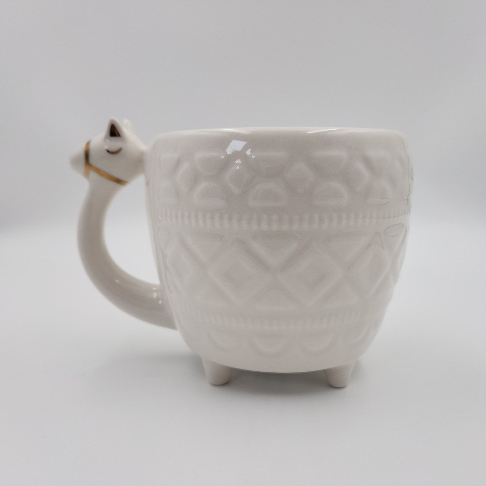 Opalhouse‎ Llama Coffee Mug Novelty Accent Mug With Feet White Stoneware